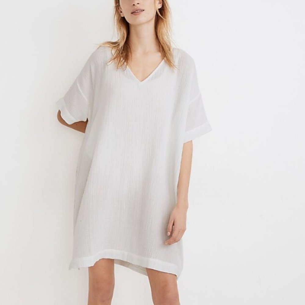 Madewell Gauze Cover-Up Tunic Dress, Medium